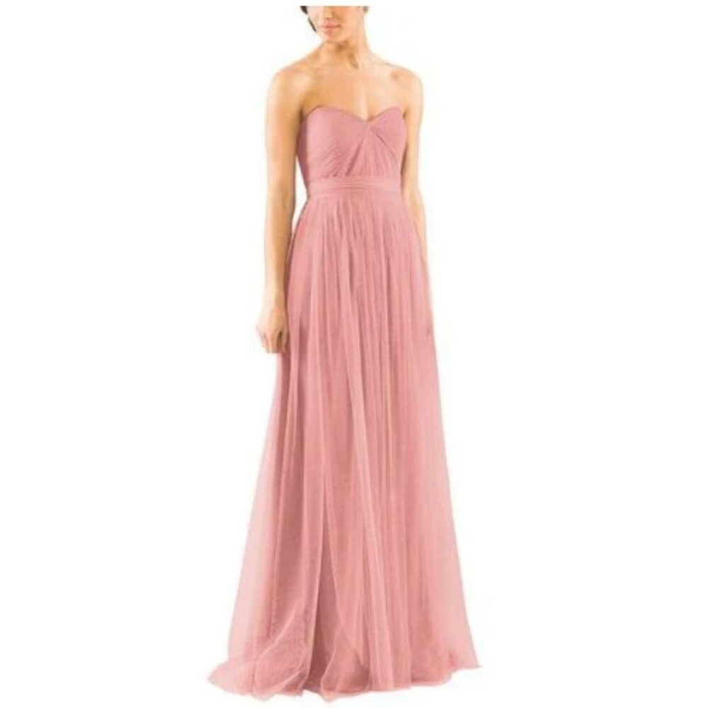 Jenny Yoo Collection Aidan Chiffon Strapless Sweetheart Neckline Maxi Dress 4‎